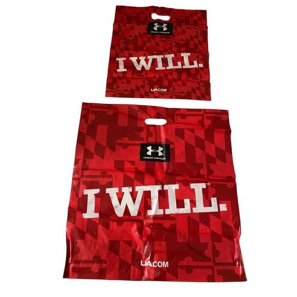 Lot Of 2 Shopping Bags Under Armour Sports Gift Bag - Picture 2 of 7